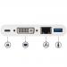 USB C DVI GbE Multiport Adapter 60W PD