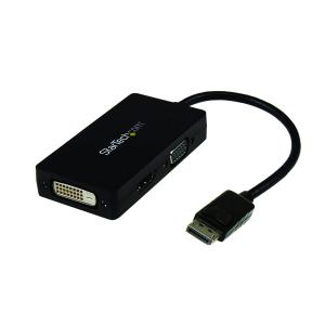 Image of StarTech.com DisplayPort to VGA DVI HDMI Adapter 8STDP2VGDVHD