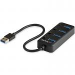 StarTech USB3 4 Port Hub with On and Off Switches 8STHB30A4AIB