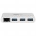 StarTech 3 Port USB3 Hub GbE USBC to 3xUSBA White 8STHB30C3A1GEA