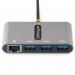 StarTech 3-Port USB-C Hub with Ethernet - 3x USB-A Gigabit Ethernet USB 3.0 5Gbps Bus-Powered 8STHB30C3A1GEA2