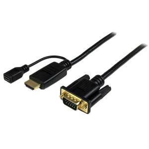 Photos - Cable (video, audio, USB) Startech.com StarTech 6ft HDMI to VGA Converter 8STHD2VGAMM6 