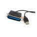 StarTech.com 6 ft USB to Parallel Printer Adapter MM 8STICUSB1284