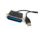 StarTech.com 10 ft USB to Parallel Printer Adapter MM 8STICUSB128410