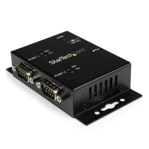 Image of StarTech.com 2PT Ind Mount USB to Serial Adapter Hub 8STICUSB2322I