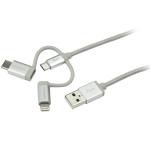 StarTech 1M 3 in 1 Lightening USB Cable 8STLTCUB1MGR