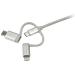 StarTech 1M 3 in 1 Lightening USB Cable 8STLTCUB1MGR