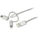 StarTech.com 1M 3 in 1 Lightening USB Cable 8STLTCUB1MGR