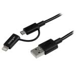 StarTech.com 1m Apple Lightning or Micro USB to USB 8STLTUB1MBK