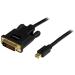 3ft Mini DisplayPort to DVI Active Adapter Converter Cable mDP to DVI 1920x1200 Black 8STMDP2DVIMM3BS