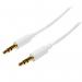 StarTech.com 1m White Slim 3.5mm Stereo Audio Cable 8STMU1MMMSWH
