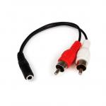 StarTech.com 6in Stereo Cable 3.5mm F to 2x RCA M 8STMUFMRCA