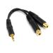StarTech.com 6in Splitter Cable 3.5mm 8STMUY1MFF