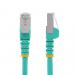 StarTech 50cm CAT6a Snagless RJ45 Aqua Cable with Strain Reliefs 