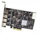 4 Port USB 3.1 PCIe Card with 2 Channels