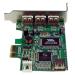 StarTech 4 Port PCIE Low Profile USB 2.0 Card 8STPEXUSB4DP