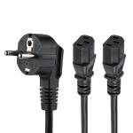 StarTech Power Cord Schuko CEE7 to 2x C13 2m 8STPXT101YEU2M