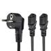 StarTech Power Cord Schuko CEE7 to 2x C13 2m 8STPXT101YEU2M