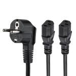 StarTech.com Power Cord Schuko CEE7 to 2x C13 2m 8STPXT101YEU2M