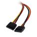 StarTech 12in LP4 to 2x SATA Power Y Cable 8STPYO2LP4SATA