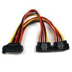 StarTech 6in Latching SATA Power Y Adapter 8STPYO2LSATA