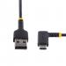 StarTech.com 15cm USB A to Right Angle USB C Heavy Duty Fast Charging Cable 8STR2ACR15CUSB