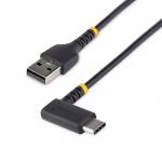 StarTech.com 30cm USB A to Right Angle USB C Heavy Duty Fast Charging Cable 8STR2ACR30CUSB