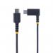 StarTech 15cm USB C Right Angled Heavy Duty Fast Charging Cable with 60W Power Delivery 8STR2CCR15CUSB