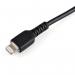 StarTech 15cm Durable USB A to Lightning Apple MFI Certified Cable Black 8STRUSBLTMM15CMB