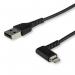 StarTech 1m Black Angled Lightning To USB Cable 8STRUSBLTMM1MBR