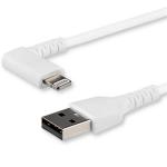 StarTech.com 1m White Angled Lightning to USB Cable 8STRUSBLTMM1MWR