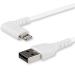 StarTech.com 2m White Angled Lightning to USB Cable 8STRUSBLTMM2MWR