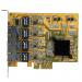 StarTech 4 Port PCIe Gigabit Network Adapter Card 8STST1000SPEX43