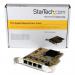 StarTech 4 Port PCIe Gigabit Network Adapter Card 8STST1000SPEX43