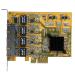StarTech.com 4 Port PCIe Gigabit Network Adapter Card 8STST1000SPEX43