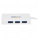 StarTech 4 Port SuperSpeed Mini USB 3.0 Hub White 8STST4300MINU3W