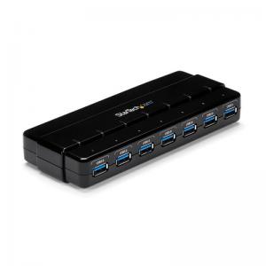 StarTech 7 Port SuperSpeed USB3 Hub with Adapter 8STST7300USB3B