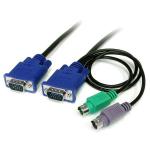 StarTech 6ft 3in1 Ultra Thin PS2 KVM Cable 8STSVECON6