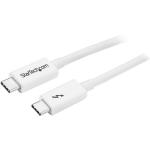 StarTech 1m Thunderbolt 3 Cable 20Gbps White 8STTBLT3MM1MW