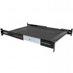 StarTech 19in Vented Adj Depth Sliding Rack Shelf 8STUNISLDSHF19