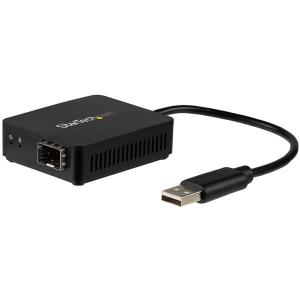 Image of StarTech.com Fibre Optic Converter USB 2.0 Open SFP 8STUS100A20SFP