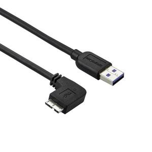 Photos - Cable (video, audio, USB) Startech.com 1m USB 3.0 A to Micro B Left Angle Slim 8STUSB3AU1MLS 