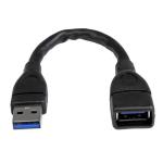 StarTech 6in USB 3.0 A to A Extension Cable 8STUSB3EXT6INBK