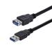 StarTech 1m SuperSpeed USB3.0 External A to A Cable MF 8STUSB3SEXT1MBK