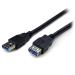 StarTech 2m Black SuperSpeed USB 3.0 Extension Cable A to A Male to Female 8STUSB3SEXT2MBK