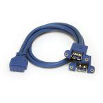 StarTech 2 Port Panel Mount USB 3.0 Cable 8STUSB3SPNLAFHD