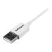 StarTech 1m USB A to Micro B White Cable 8STUSBPAUB1MW