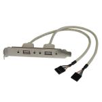 StarTech 2 Port USB A Female Slot Adapter 8STUSBPLATE