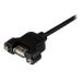 StarTech 1 ft Panel Mount USB Cable A to A 8STUSBPNLAFAM1