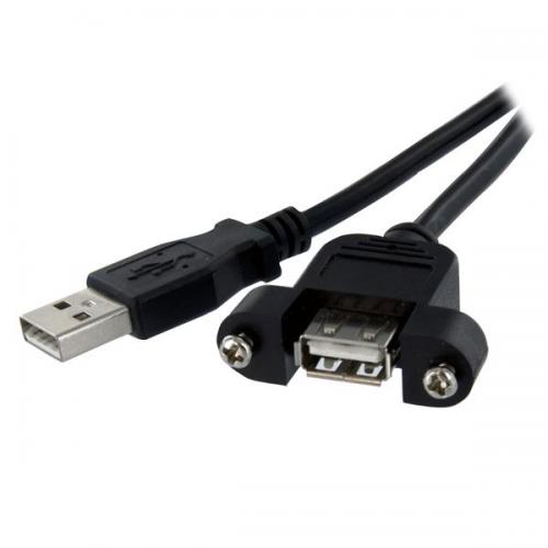 Cheap Stationery Supply of StarTech.com 3 ft Panel Mount USB Cable A to A 8STUSBPNLAFAM3 Office Statationery